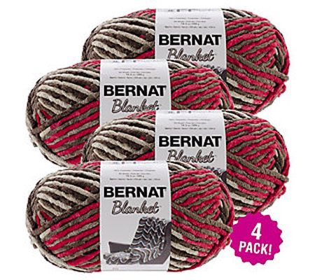 Bernat Blanket Multipack of 4 Raspberry Trifle Big Ball Yarn