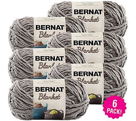 Bernat Blanket Multipack of 6 Gray Yarn