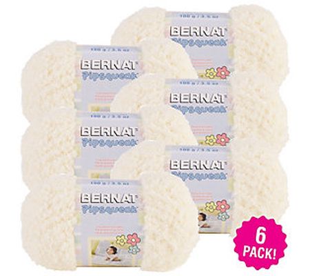 Bernat Multipack of 6 White Pipsqueak Yarn