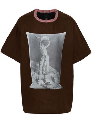 Bernhard Willhelm graphic-print cotton T-shirt - Brown
