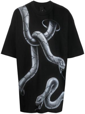 Bernhard Willhelm graphic-print short-sleeved cotton T-shirt - Black