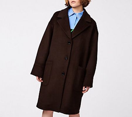 Bernie Oversized Solid-Colored Wool Coat