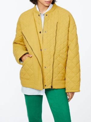 Bernie Women's Quilted Cotton Bomber Jacket in Harvest