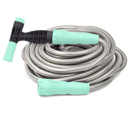 Bernini 40' Expanding Metal Garden Hose with 2- in-1 Nozzle