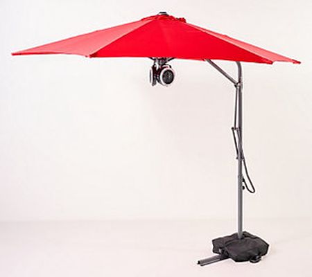 Bernini Sea Breeze Umbrella w/Adjustable Shade,Lights & Fans