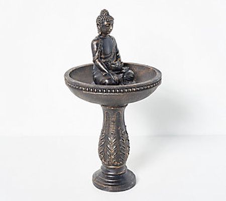 Bernini Sitting Buddha 16- Spout Cordless Resin Fountain