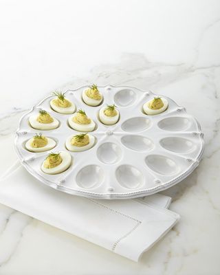 Berry & Thread Deviled Egg Platter - Whitewash