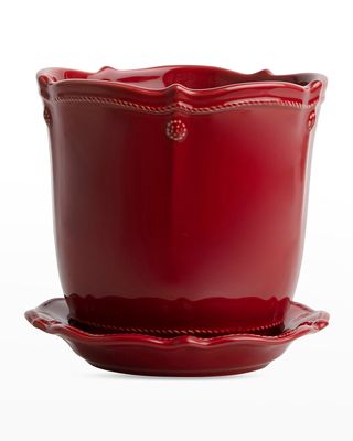 Berry And Thread Ruby 7" Planter And Saucer