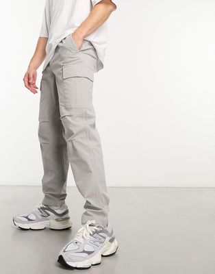 Bershka ripstop cargo pants in gray