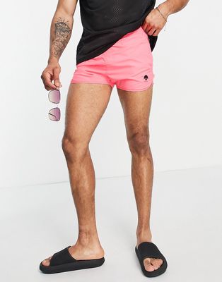 Bershka swim shorts in bright pink