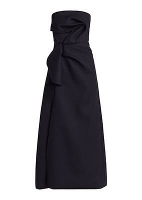 Beryl Strapless Crepe Gown