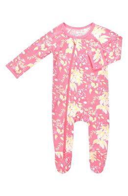 Bestaroo Floral Print Footie in Pink