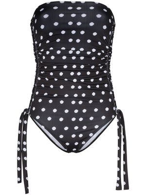 Beth Richards Venice polkadot print swimsuit - Black