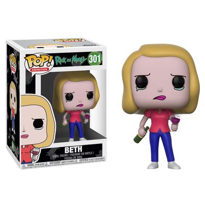 Beth Rick and Morty with Wine Glass #301 Funko Pop! Vinyl Figure