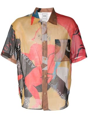 Bethany Williams all-over graphic-print shirt - Yellow