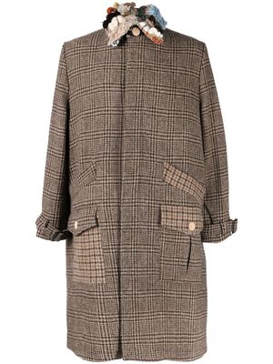 Bethany Williams appliqué-collar wool coat - Brown