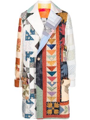 Bethany Williams double-breasted patchwork coat - Multicolour