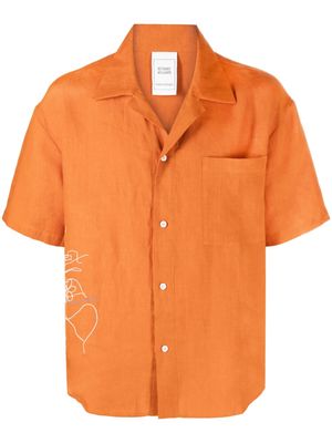 Bethany Williams embroidered-design shirt - Orange