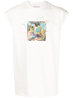 Bethany Williams graphic-print sleeveless T-shirt - White