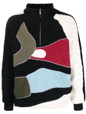 Bethany Williams half-zip fastening fleece jacket - Black