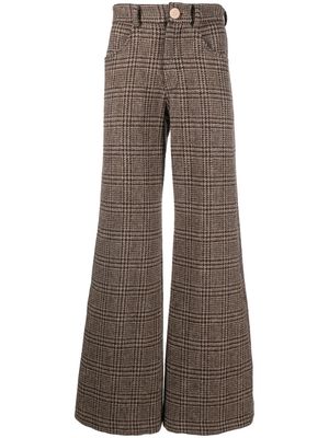 Bethany Williams houndstooth check trousers - Brown