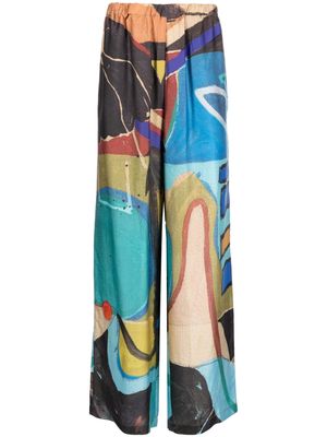 Bethany Williams Tools Print Sociale Pj Trousers - Blue