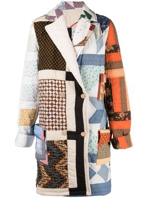 Bethany Williams upcycled quilted blanket coat - Neutrals