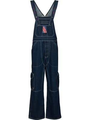 Bethany Williams x Browns Focus Reinforced denim dungarees - Blue