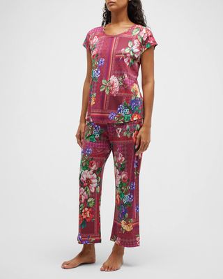 Bethia Cropped Floral-Print Pajama Set