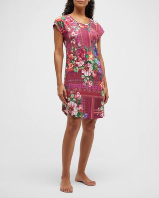 Bethia Floral-Print Cap-Sleeve Dress