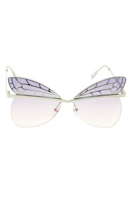 Betsey Johnson 61mm Butterfly Gradient Sunglasses in Purple