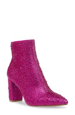 Betsey Johnson Cady Crystal Pave Bootie in Fuchsia