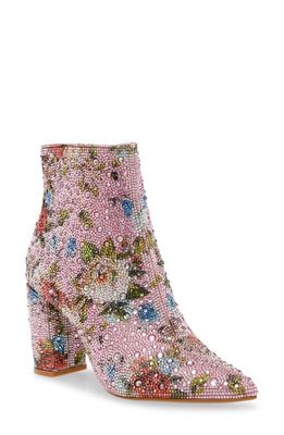 Betsey Johnson Cady Embellished Pointed Toe Bootie in Floral Multi