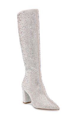 Betsey Johnson Candy Pointed Toe Boot in Rhinestone