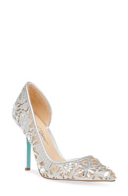 Betsey Johnson Chic Half d'Orsay Pump in Silver