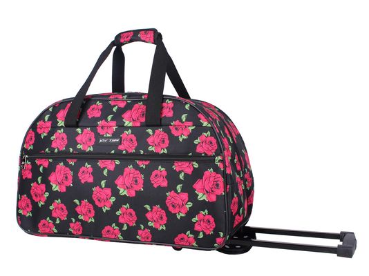Betsey Johnson Covered Roses Wheeled Weekender in Print