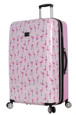 Betsey Johnson Flamingo Strut Checked Expandable Spinner in Multi
