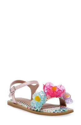 Betsey Johnson Kids' Brice Ankle Strap Sandal in Pink Multi 