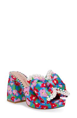 Betsey Johnson Maccie Platform Sandal in Blue Multi