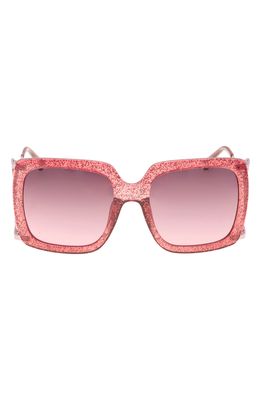Betsey Johnson Mermaid 57mm Gradient Square Sunglasses in Red