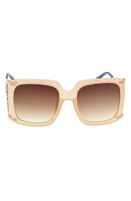 Betsey Johnson Mermaid 57mm Gradient Square Sunglasses in Taupe