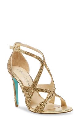 Betsey Johnson Miles Embellished Sandal in Gold