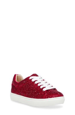 Betsey Johnson Sidny Crystal Sneaker in Red