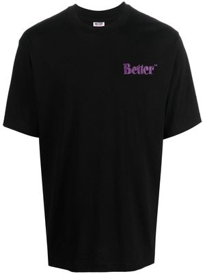 Better embroidered-logo detail T-shirt - Black
