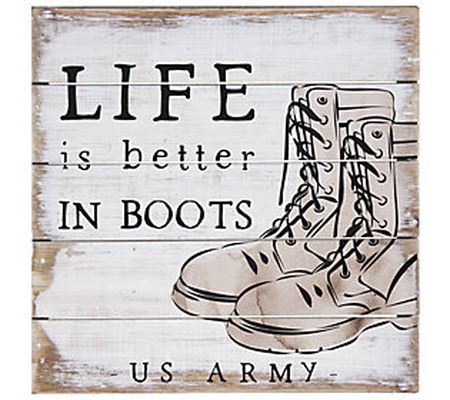 Better In Boots US Army Wall Art by Sincere Sur roundings