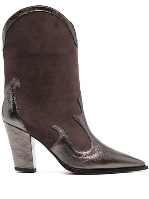 BETTINA VERMILLON Billie 90mm pointed-toe boots - Brown