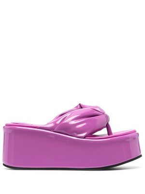 BETTINA VERMILLON Dolly high-shine platform sandals - Pink
