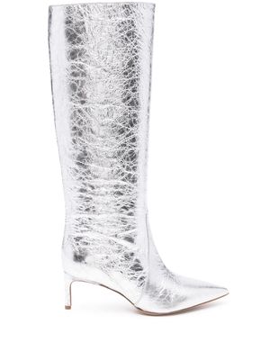 BETTINA VERMILLON Josefine 55mm knee boots - Silver