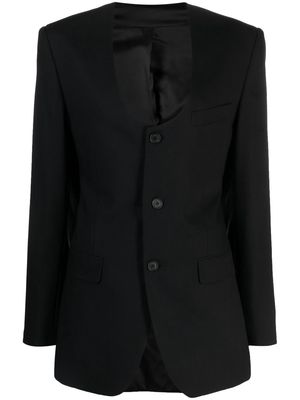 BETTTER collarless wool blazer - Black