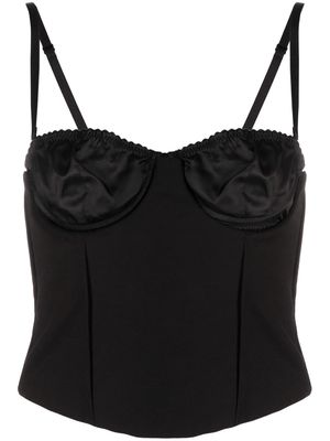 BETTTER detachable-bra wool blend corset - Black
